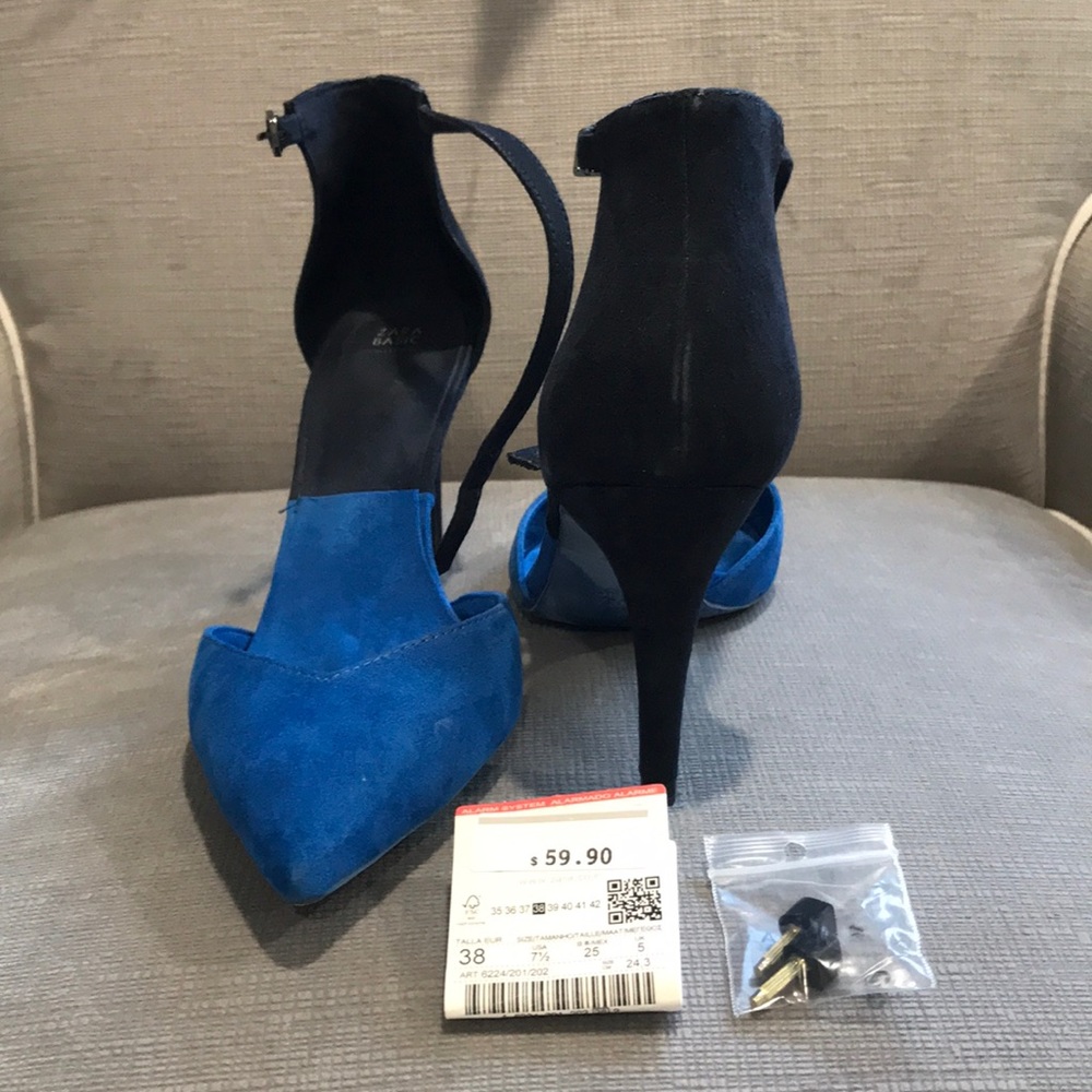 Blue Zara Heels